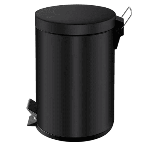 Pedaalemmer 3 liter, V-part Zwart