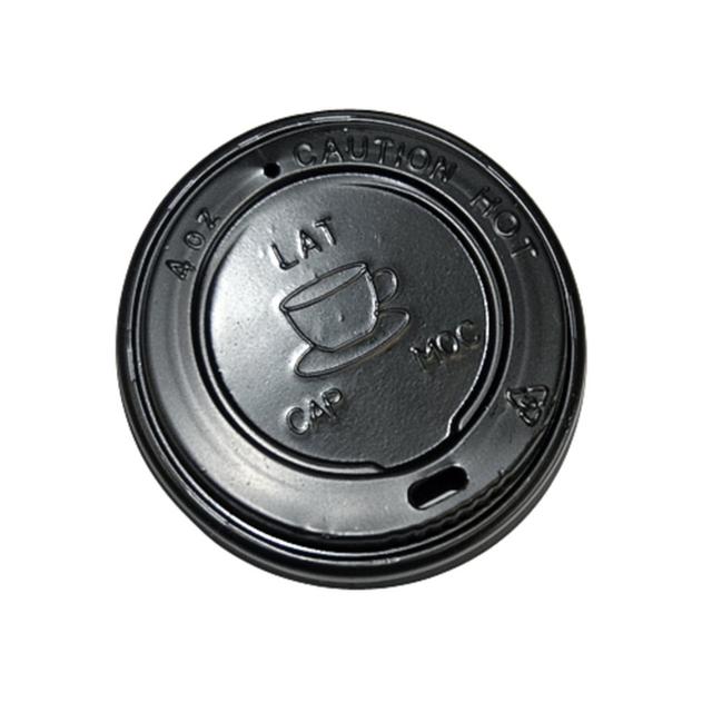 Deksel tbv. coffee to-go beker 4oz Zwart (100 stuk )