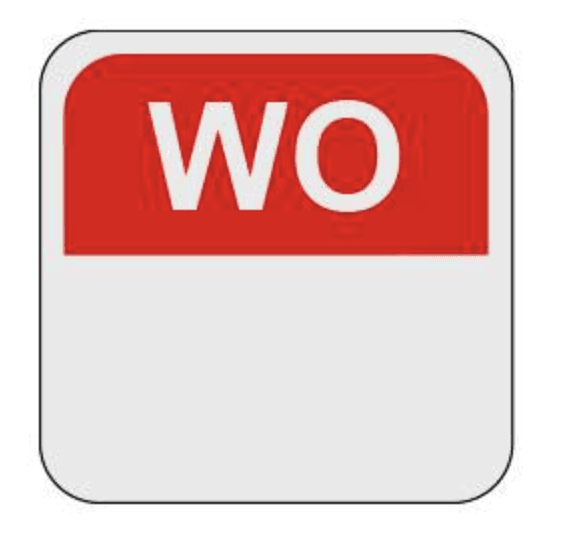 Dagetiket Woensdag 25x25mm rol 1000 stuks