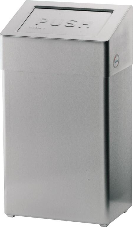 Santral RVS Afvalbak met zelfsluitende deksel 18 liter 507x278x183mm