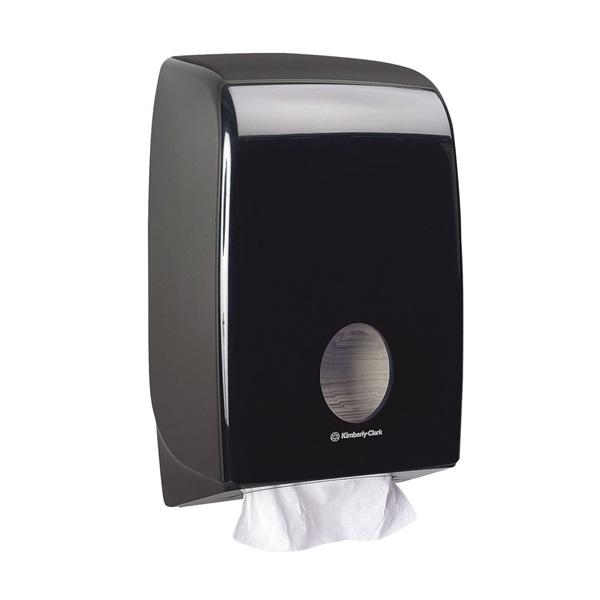 Kimberly Clark Interfold handdoekdispenser Zwart