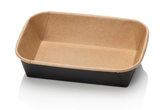 PRIME-LINE Bakjes 650ml Bruin/Zwart 168 Serie Rechthoek (Doos 300 stuks) 
