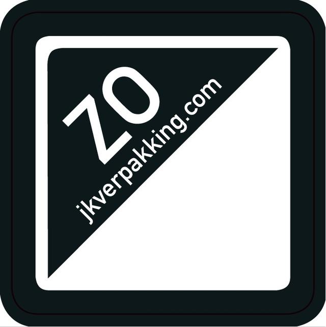 Dagstickers Zondag 25x25mm Zwart ( Rol 1000 stuks )