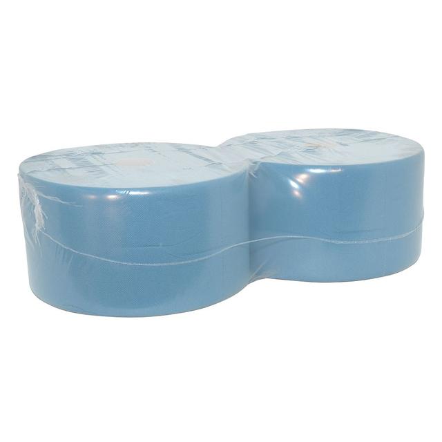 Industrierol Blauw Recycled 3-laags 21,8cm x 350mtr (Pak 2 rol)