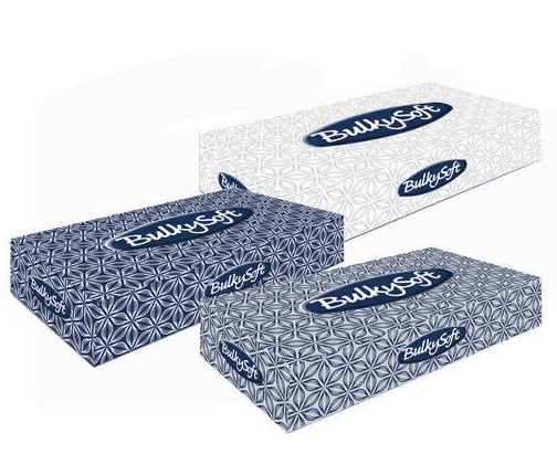 Bulkysoft Facial Tissue cellulose wit 2 laags 21x21 (100 stuks)