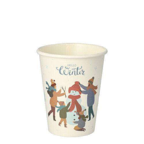 Drinkbekers Karton 200ml 80mm Hello Winter (Doos 1000 stuks)