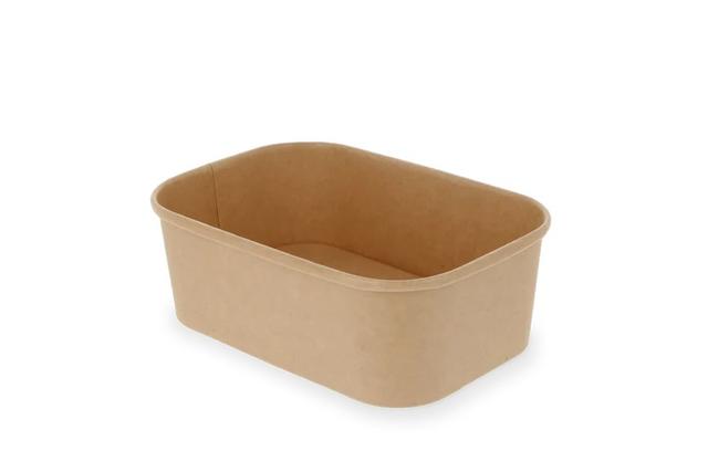 Maaltijdbak karton rechthoekig 750ml Kraft (50 stuks)