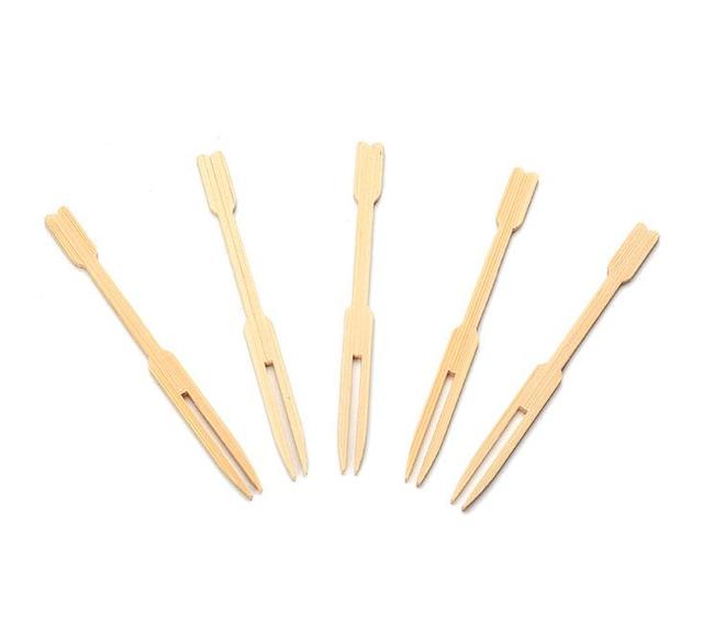 Vork 2-tands Bamboe 90mm (Pak 250 stuks)