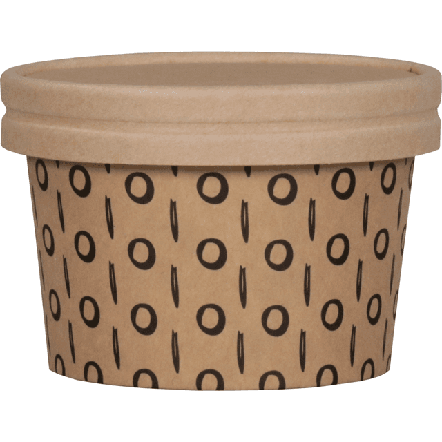 Mini Soepbeker + Deksel 4oz / 150ml (Pak 25 stuks)