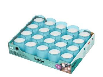Bolsius Relight Refill Kaarsen 24uur Aqua (tray 20 stuks)