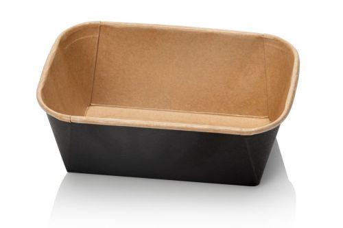 PRIME-LINE Bakjes 900ml Bruin/Zwart 168 Serie Rechthoek (Doos 300 stuks) 