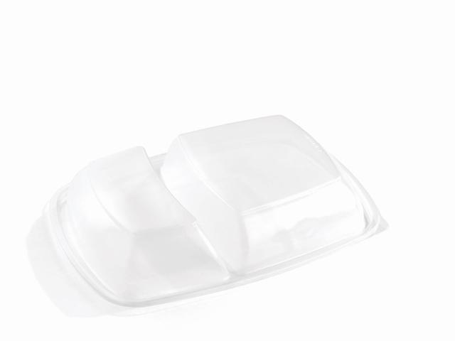2-vaks Deksel Transparant PP 28x20cm (Doos 150 stuks)