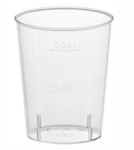 Borrel /-shot glas zonder voet 40cc (Pak à 40 stuks)