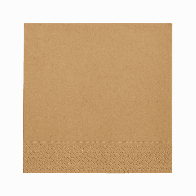 Servetten 20x20cm 1-laags 1/4 vouw Kraft Eco (Doos 7200 stuks)