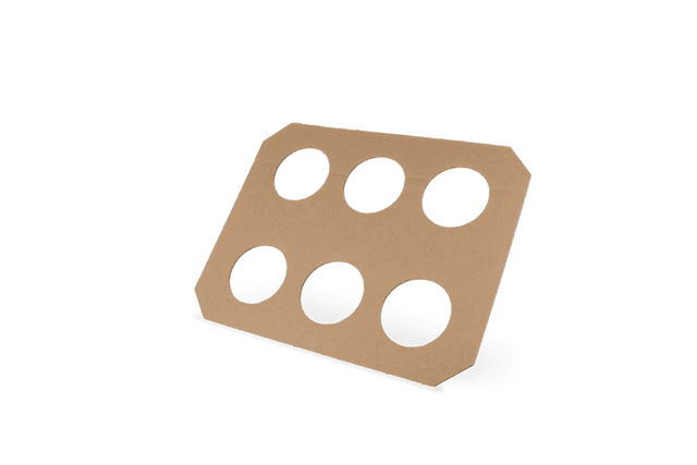 Draagtray voor 6 bekers Karton (Doos 50 stuks)