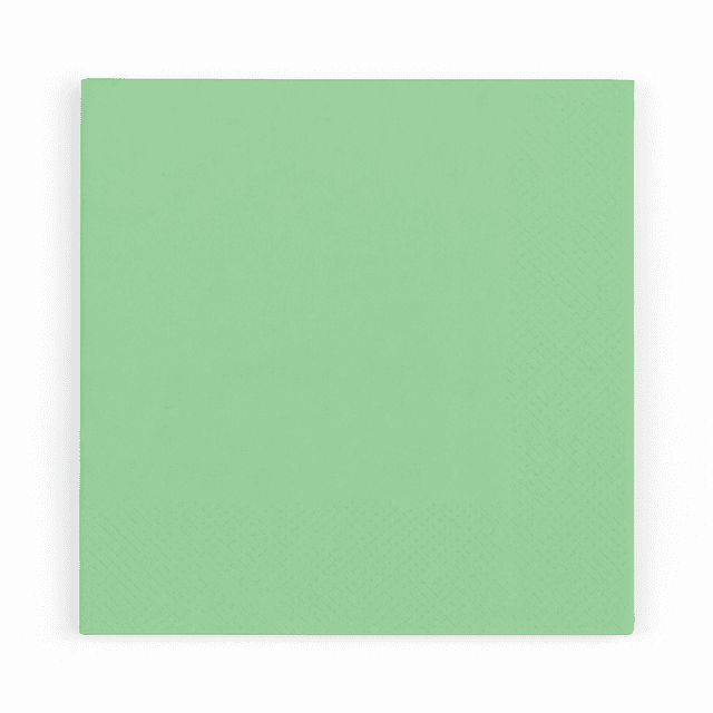 Servetten 24x24cm 1-laags 1/4 vouw Licht Groen (Doos 4000 stuks)
