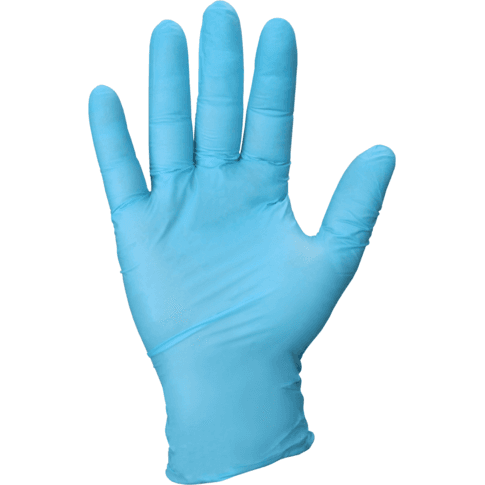Handschoen Nitril ONGEPOEDERD Blauw Medium (Pak 100stuks)