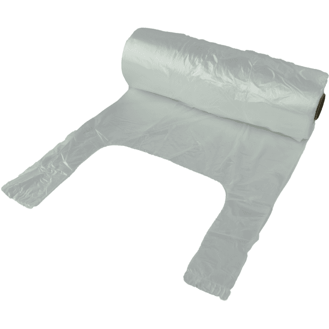 Plastic tas HPDE op rol 23x6x50cm 8my transparant (Doos 4000 stuks)