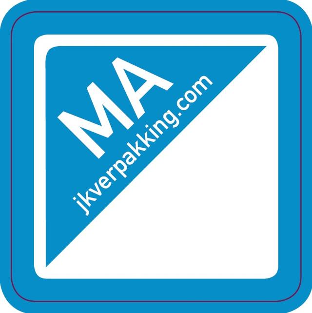 Dagstickers Maandag 25x25mm Blauw ( Rol 1000 stuks )