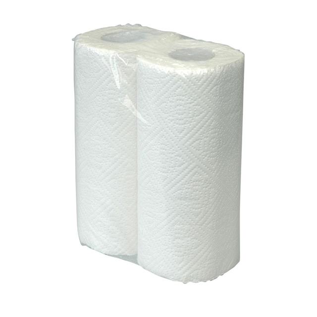 Keukenrollen cellulose 2 -laags Wit 22x23cm 50 vel per rol (Pak 32 rollen)