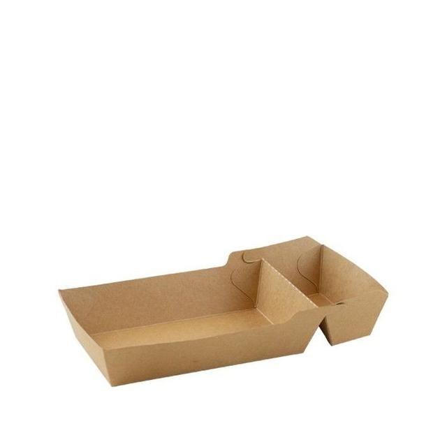 Snackbakje A22 (A9+1) Kraft Bruin (Doos 400 stuks)