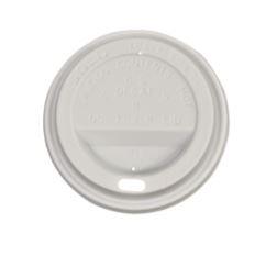 Deksel tbv. coffee to go beker 8oz Wit (100 stuks)
