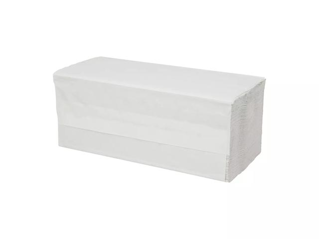 Handdoekpapier v-fold recycled wit 2-laags 22 x 22.5 cm 4000 vel