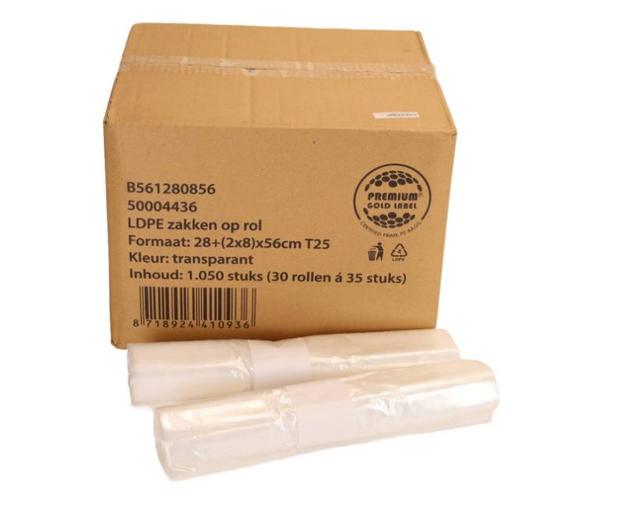 Pedaalemmerzak transparant 28/8x56cm  T25  (1050 Stuks )