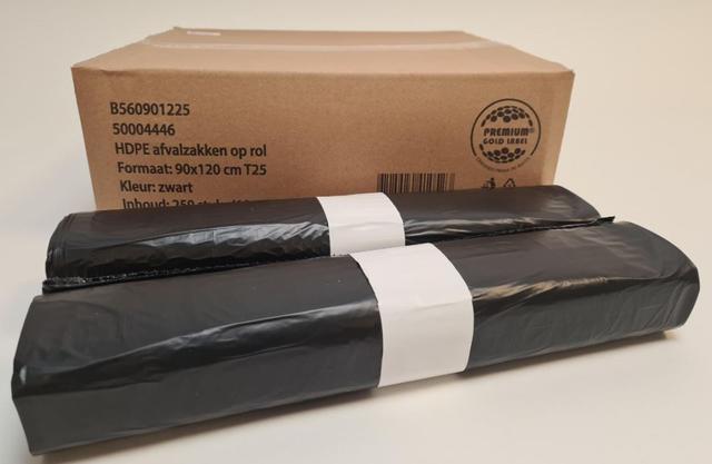 Afvalzak 90x120cm T25 zwart (25 stuks)