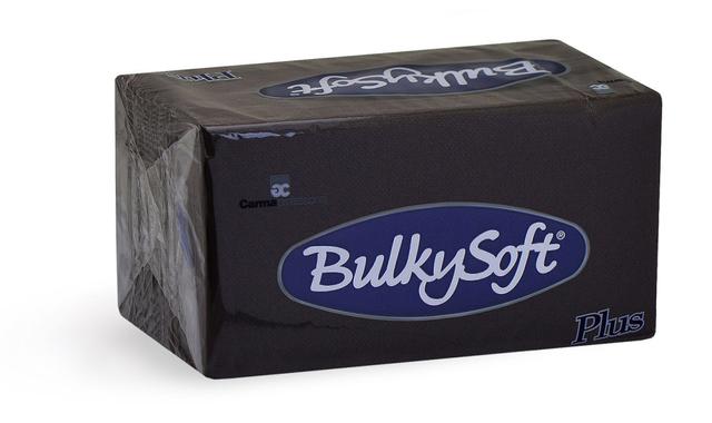 BulkySoft Point to Point Servetten 38x38cm 1/8-vouw Zwart (Doos 20 x 40 stuks)