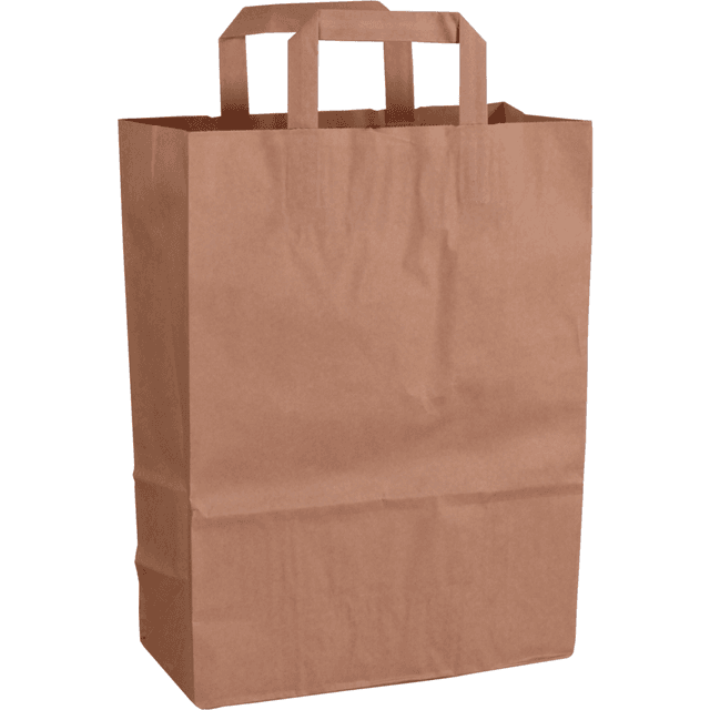 Papieren draagtas 260x120x350mm Bruin (Doos 250 stuks)