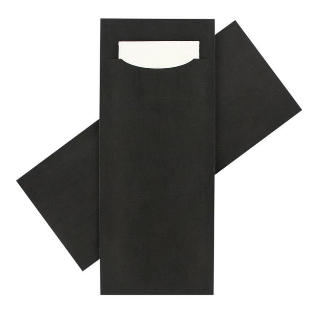Bestekpochetto bestekzakje zwart ( 500 stuks )