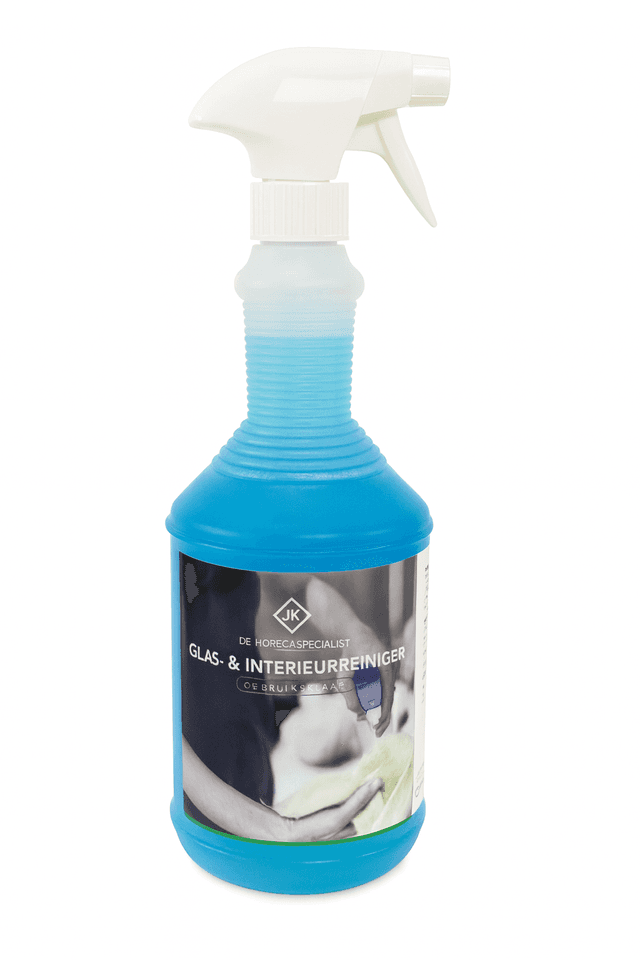 Glas- & Interieurreiniger gebruiksklaar met trigger (Fles 1 liter)
