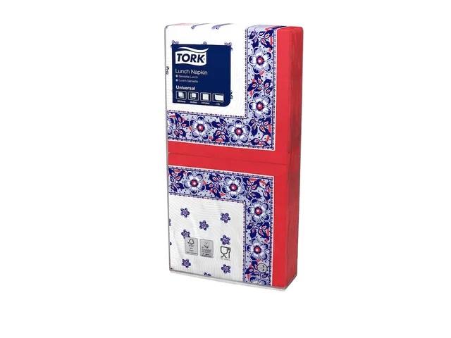 Servet Tork boerenbont 33x33cm 1/4-vouw 1-laags (Doos 8x400 stuks)