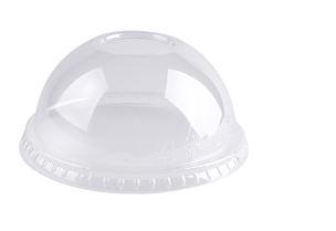 Deksel tbv. sapbeker 92mm Dome ( bol ) helder met gat (50 stks)