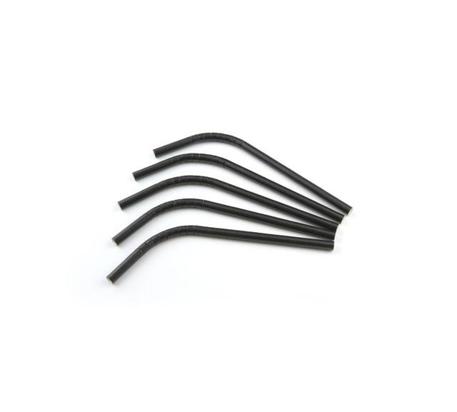 Buigrietje Papier (FSC) Zwart ø8mm/ 21cm (Zak 100 stuks)