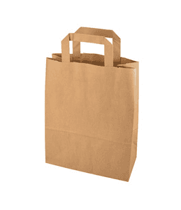 Papieren draagtas 22x10x28cm Bruin (250 stuks)