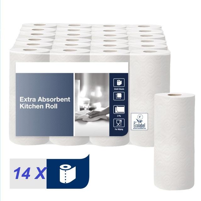 Keukenrol premium compact 2 laags 250 vellen - 7 x 2 rollen