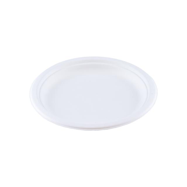 Bord Suikerriet Ø18cm, wit, 10x50 stuks