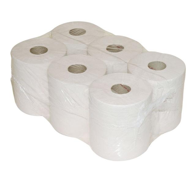 Midi Poetsrol Recycled Wit 2-laags 108 meter (Pak 6 rol)