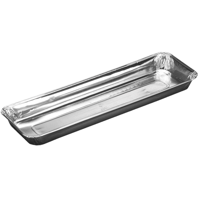 Schaal aluminium rechthoek paling 106x326x25mm ( 100 stuks )