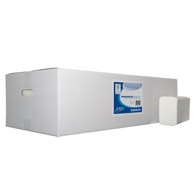 Handdoekpapier W-Multifold cellulose 2 laags 20,3x32cm (Doos 25 x 120 stuks)