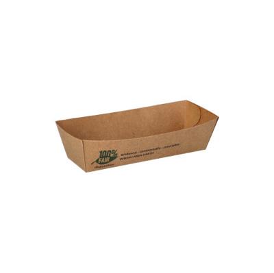 Bakje karton (snackbak A5 )100% Fair 3x5x12cm (Doos 960 stuks)