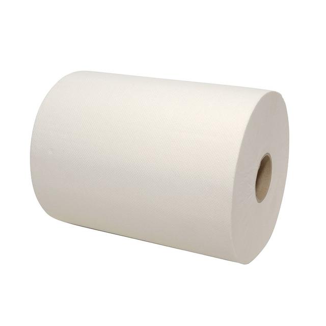 Handdoek op rol mini matic 2-laags wit (Pak 6 rollen 165 meter)