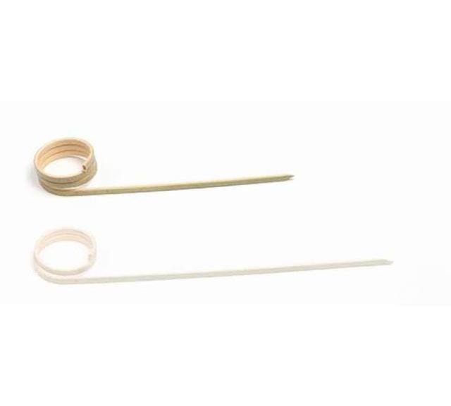 Prikker bamboe met krul 90mm (Pak 100 stuks)