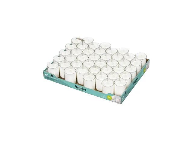 Bolsius Clear Cup PLUS 16uurs transparant (tray 40 stuks)