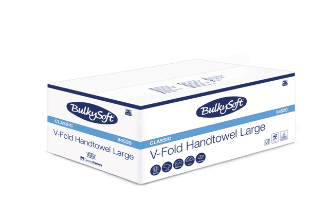 Handdoeken Z-vouw 2 laags wit Rec tissue 20,5x25cm