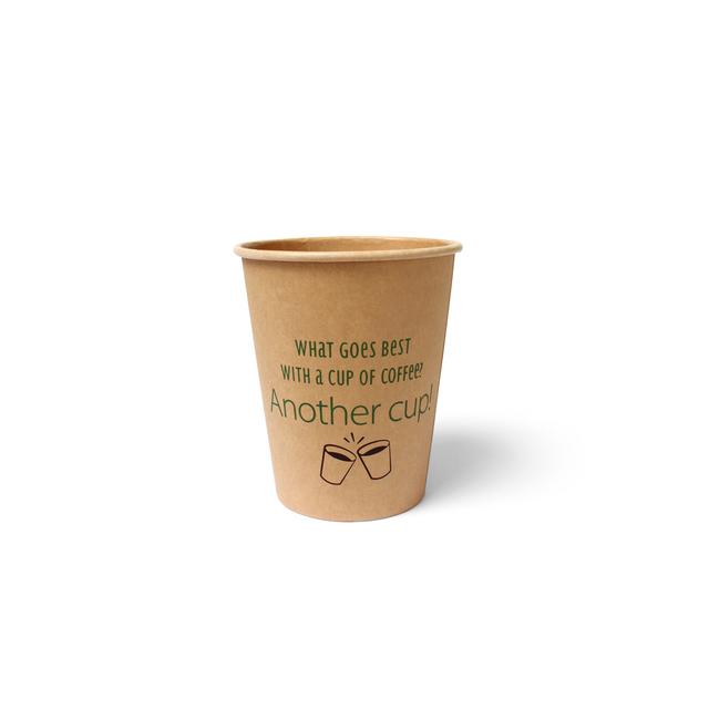 Beker karton coffee to-go 100% fair 8oz/ 237ml (rol à 50stks)