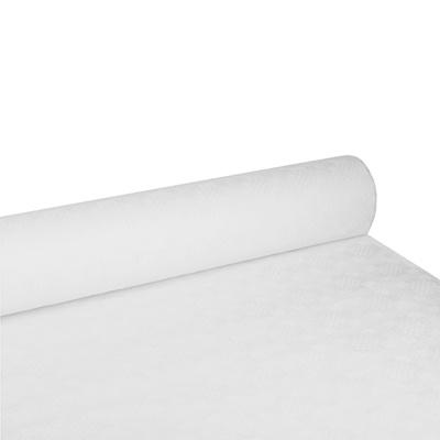 Tafelkleed papier damast 100x1,2meter wit
