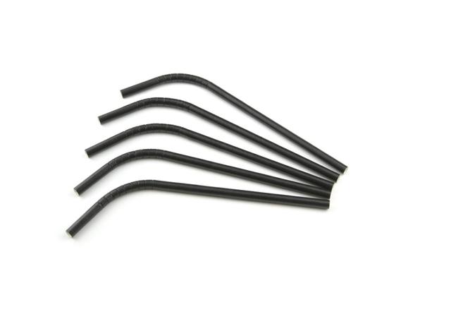 Buigrietje papier zwart 8mm / 24cm, 100 stuks